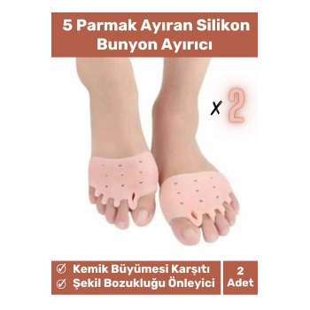 Valgus Silikon Ayak Bunyon Kemik Koruyucu Makaralı Gömleği Halluks Parmak Ayırıcı Düzenleyici 2li