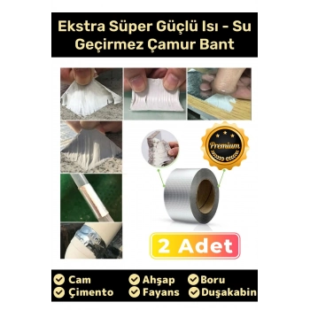 Su Geçirmez Sızdırmaz Alev Geciktirici Dayanıklı Alüminyum Tamir Bandı Sakız Çamur Bant 48mmx2mt