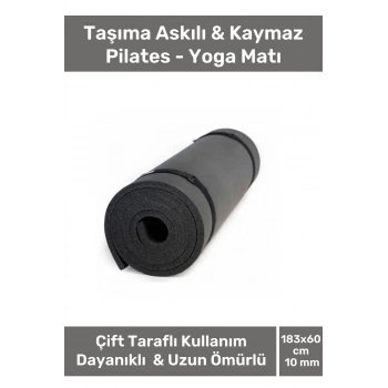 Konfor Modeli Çift Taraflı Kaymaz Silinebilir Antibakteriyel Pilates Meditasyon Minderi 10 mm Mat