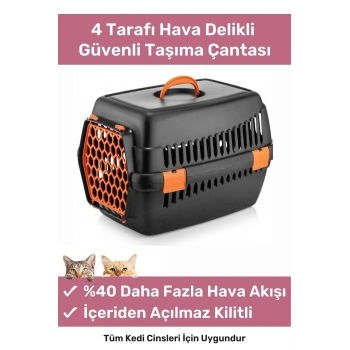 Premium Serisi Güvenli & Konforlu Köpek Kedi Taşıma Sepeti Sağlam Pet Kutusu Seyahat Kafesi Çantası