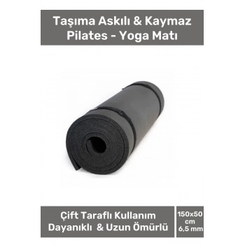 Konfor Modeli Çift Taraflı Kaymaz Silinebilir Antibakteriyel Pilates Meditasyon Minderi 6,5 mm Mat