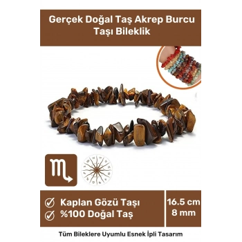 Premium Akrep Burcu Enerjisini Yükselten Doğal Taş Bileklik Akrep Burçları Burç Unisex Bileklik