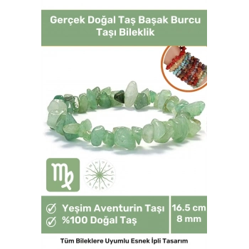 Premium Başak Burcu Enerjisini Yükselten Doğal Taş Bileklik Başak Burçları Burç Unisex Bileklik