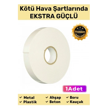 Süper Güçlü Uzun Ömürlü Kuvvetli Yapışkan Kolay Uygulanır İz Bırakmaz Çift Taraflı Köpük Bant
