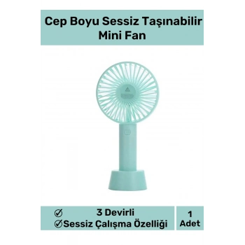 Özel Üretim Usb Şarjlı 3 Kademeli Sessiz Taşınabilir Mini Fan Pervaneli Soğutucu Küçük Vantilatör