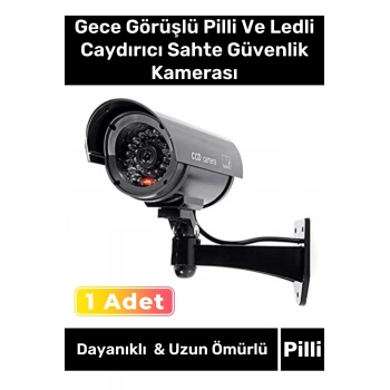 Özel Üretim Ev Apartman Bahçe İş Yeri Gece Görüşlü Pilli Ve Ledli Caydırıcı Sahte Güvenlik Kamerası