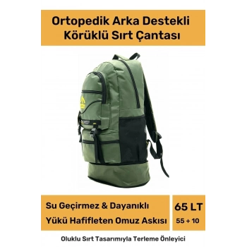 Ortopedik Su Geçirmez Konfor Modeli Fermuarlı Büyük Boy Çok Gözlü Bölmeli Kamp Outdoor Sırt Çantası