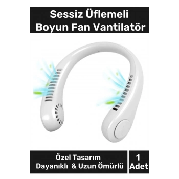 Özel Üretim Taşınabilir Şarjlı Güçlü Yüksek Kaliteli Sessiz Hava Soğutucu Üflemeli Boyun Vantilatör