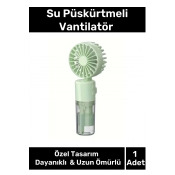 Özel Üretim Taşınabilir 3 Kademeli 1200 mAh Usb Şarjlı Su Hazneli Püskürtmeli Mini Klima Vantilatör