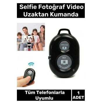 Özel Üretim Bluetooth Tüm Telefonlarla Uyumlu Kolay Selfie Fotoğraf Video Çekme Uzaktan Kumanda