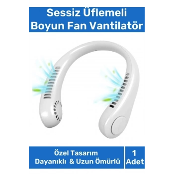 Premium Taşınabilir Şarjlı Güçlü Yüksek Kaliteli Sessiz Hava Soğutucu Üflemeli Boyun Fan Vantilatör