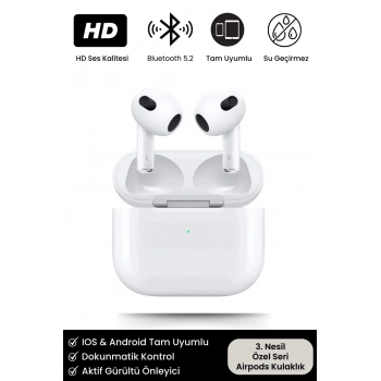 Premium 3. Nesil Ios Android Uyumlu Bluetooth Kulaklık Özel Seri Kulak Içi Kablosuz Kulaklık