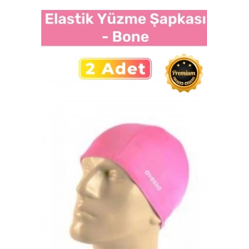 Özel Üretim Su Geçirmez Silikon Yüzücü Havuz Ve Deniz Bonesi Elastik Yüzme Şapkası 2li Set