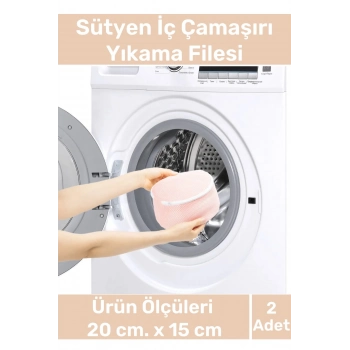 Özel Üretim Kumaş Fermuarlı Dayanıklı Çamaşır Yıkama Filesi Sütyen Yıkama Torbası 2li Paket 20x15cm