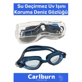 Premium Ayarlanabilir Kayış Su Geçirmez Uv Işını Koruma Silikon Plastik Antifog Kutulu Deniz Gözlüğü