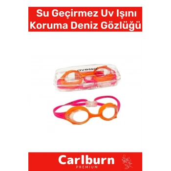Deluxe Ayarlanabilir Kayış Su Geçirmez Uv Işını Koruma Silikon Plastik Antifog Çocuk Deniz Gözlüğü
