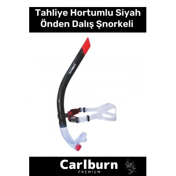 Özel Üretim Yüksek Slikon Kaliteli Tahliye Hortumlu Siyah Önden Dalış Havuz Eğitim Şnorkeli