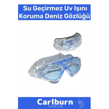 Premium Ayarlanabilir Kayış Su Geçirmez Uv Işını Koruma Buğu Yapmaz Antifog Kutulu Deniz Gözlüğü