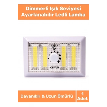 Home Series Gün Işığı Sert Plastik Pilli Sabitlenir Dimmerli Işık Seviyesi Ayarlanabilir Ledli Lamba
