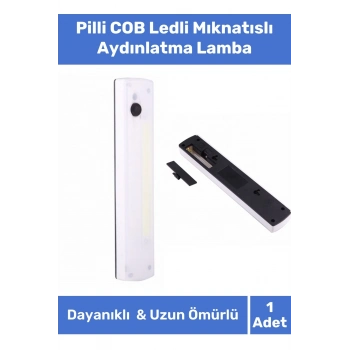 Premium Pilli Mıknatıslı Asılabilir Masa Üstü Kullanım COB Ledli Mıknatıslı Aydınlatma Dolap Lamba