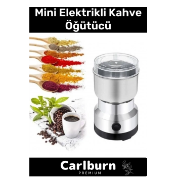 Özel Üretim Paslanmaz Çelik Düşük Sesli 50 Gram Kapasiteli Mini Elektrikli Baharat Kahve Öğütücü