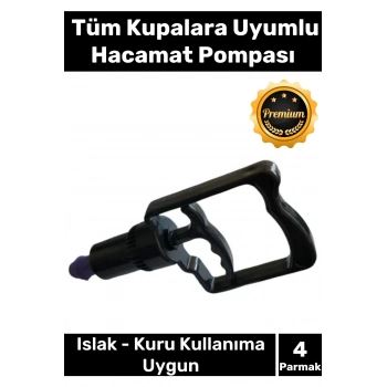 Özel Üretim Tüm Kupalara Uyumlu 4 Parmak Islak Kuru Kullanıma Uygun Dayanıklı Hacamat Pompası