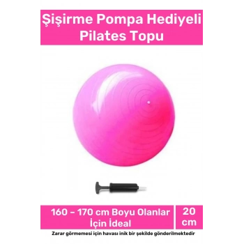 Profesyonel Seri Dayanıklı Yüksek Kalite Mini Gymball 20cm Pembe Pilates Topu Şişirme Pompa Hediyeli