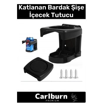 Özel Üretim Pratik Portatif Araba Ofis Koltuk Motor Bisiklet Masa Katlanan Bardak Şişe İçecek Tutucu