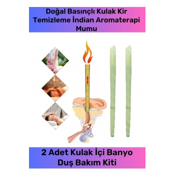 Özel Üretim Doğal Basınçlı Kulak Kir Temizleme İndian Aromaterapi Mumu - 2 Adet