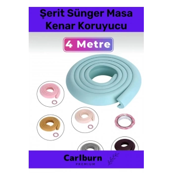 Lüks İz Bırakmaz Kalın Sehpa Esnek Çocuk Bebek Şerit Sünger Mobilya Masa Kenar Köşe Koruyucu 4 Metre