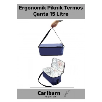 Özel Üretim Şık Görünüm Uzun Süre Sıcak Soğuk Dayanıklı Plaj Kamp Sahil Piknik Termos Çanta 15 Litre