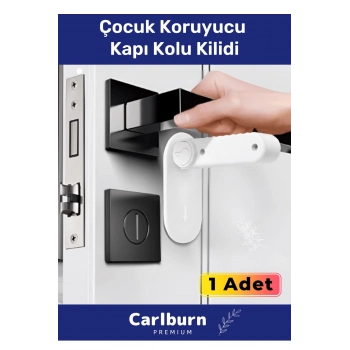 Özel Üretim 180 Derece Dönebilen Düğmeli Bebek Çocuk Koruyucu Kapı Kolu Kilidi - 1 Adet
