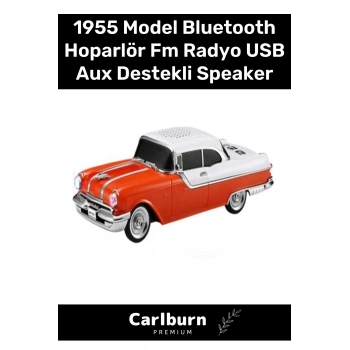 Özel Üretim Nostaljik Pontiac Araba 1955 Model Bluetooth Hoparlör Fm Radyo USB Aux Destekli Speaker