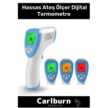 Premium Seri Kızılötesi Pilli Temassız Alın Boyun Bilek Hassas Ateş Ölçer Dijital Termometre