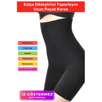 Yüksek Bel İnceltici Terlemeyi Önleyen Kaymaz Destekli İz Göstermeyen Uzun Paçalı Toparlayıcı Korse