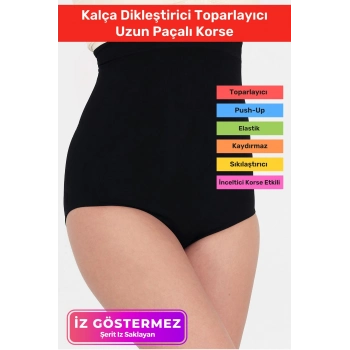 İz Göstermeyen Bırakmayan Toparlayıcı Kaymayı Önleyen Silikon Masaj Özellikli Yüksek Bel Slip Korse