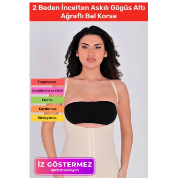 Vücut Şekillendirici Toparlayıcı Sıkılaştırıcı 2 Beden İncelten Askılı Gögüs Altı Ağraflı Bel Korse