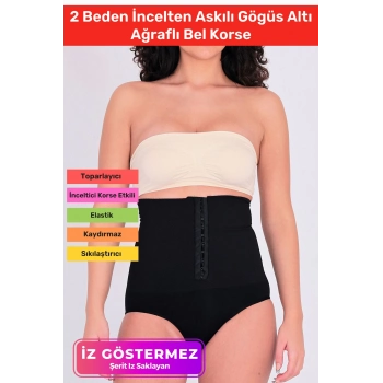 1 Beden İncelten Toparlayıcı Sıkılaştırıcı Vücut Şekillendirici Kaymaz Ağraflı Yüksek Bel Slip Korse