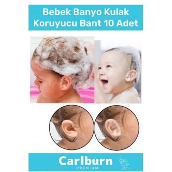 Özel Üretim Güvenli Su Kaçırmaz Yumuşak Bebek Banyo Kulak Koruyucu Şeffaf Bant 10 Adet