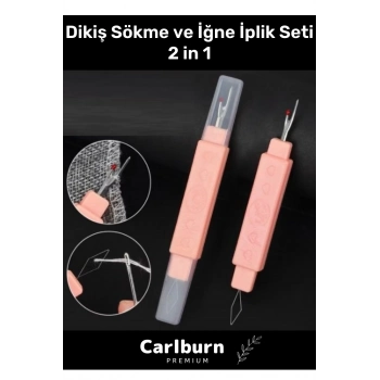 Özel Üretim Çok Fonksiyonlu Ergonomik Tasarım Pratik Hızlı Dikiş Sökme ve İğne İplik Seti 2 in 1
