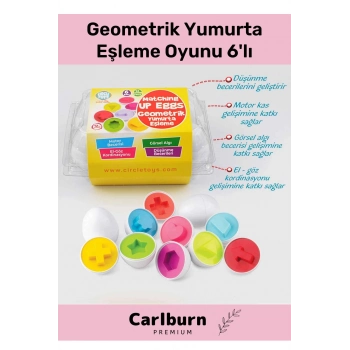 Özel Üretim Zeka Geliştirici Eğitici Çocuk El Göz Kordinasyonu Geometrik Yumurta Eşleme Oyunu 6lı