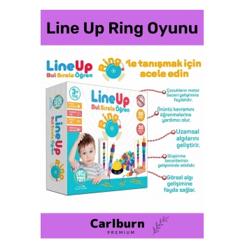Premium Motor Becerileri Geliştiren Dikkat sağlayan Zilli Ring İpe Çubuğa Boncuk Şekil Dizme Oyunu