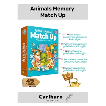 Özel Üretim Zeka Geliştirici Eğitici Çocuk El Göz Kordinasyonu Animals Memory Match Up