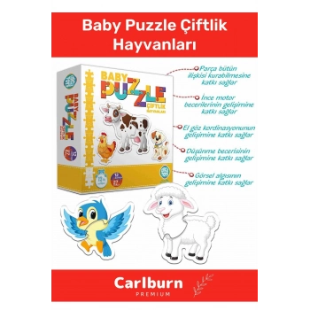 Özel Üretim Zeka Geliştirici Eğitici Çocuk El Göz Koordinasyonu Baby Puzzle Çiftlik Hayvanları