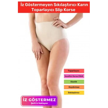 Özel Üretim Yüksek Bel Kaydırmaz İz Göstermeyen Sıkılaştırıcı Karın Toparlayıcı Slip Korse