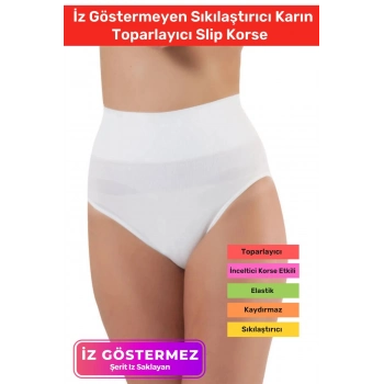 Özel Üretim Yüksek Bel Kaydırmaz İz Göstermeyen Sıkılaştırıcı Karın Toparlayıcı Slip Korse