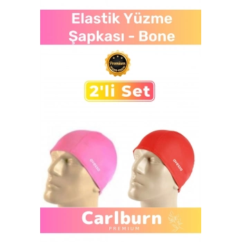 Özel Üretim Su Geçirmez Silikon Yüzücü Havuz Deniz Bonesi Elastik Yüzme Şapkası 2li Set