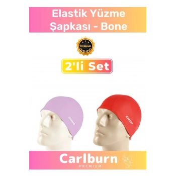 Özel Üretim Su Geçirmez Silikon Yüzücü Havuz Deniz Bonesi Elastik Yüzme Şapkası 2li Set