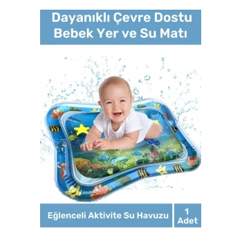 Dayanıklı Sızdırmaz Bebek Aktivite Oyuncağı BPA İçermez Emekleme Zamanı Yatak Minder Su Oyun Matı