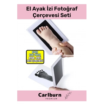 Anılarınızı Ölümsezleştirin  Kimyasal İçermeyen 2 Kez Kullanımlık El Ayak İzi Fotoğraf Çerçevesi